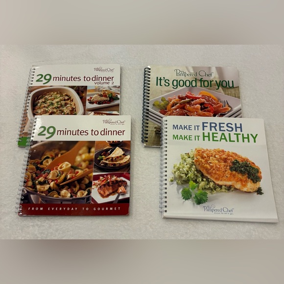 Set of 4 Pampered Chef Spiral-Bound Cookbooks - Picture 4 of 16